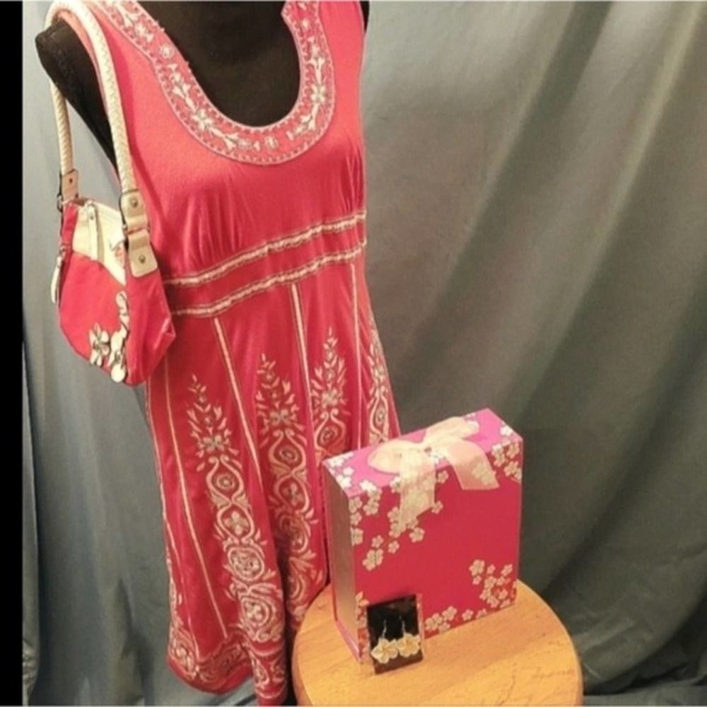 Pink & White flower Rosetti purse with matching box 🌺 NWOT - Picture 10 of 10